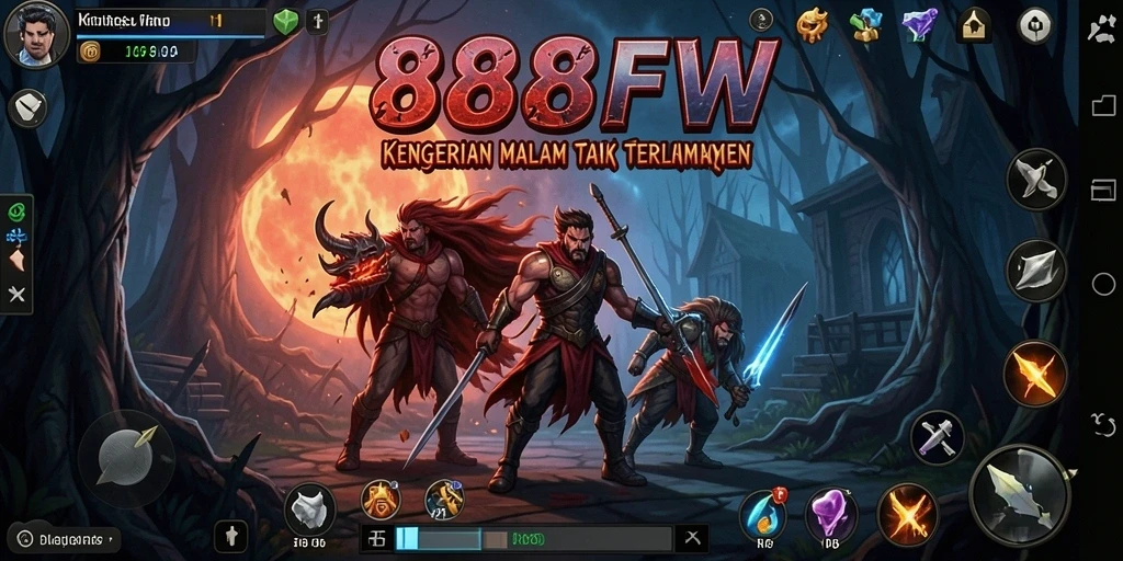 Tampilan gameplay dari 888FW yang menegangkan dan menyeramkan.