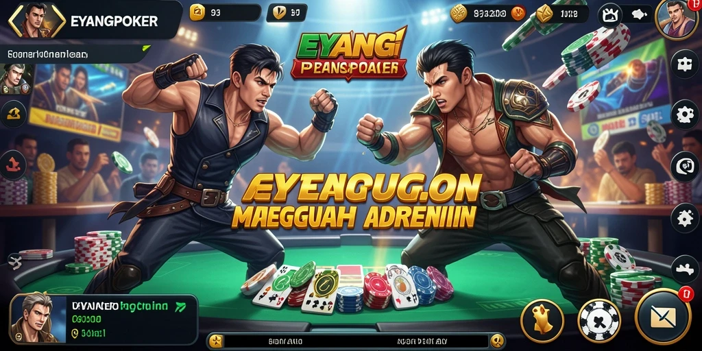 Tampilan gameplay EYANGPOKER yang mendebarkan dan penuh aksi.
