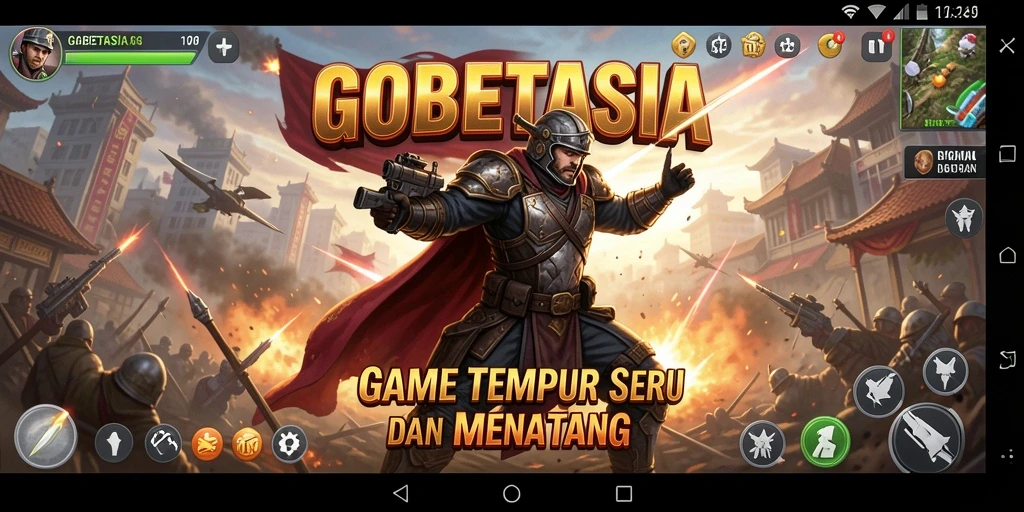 Gameplay menegangkan GOBETASIA saat adu tembak.