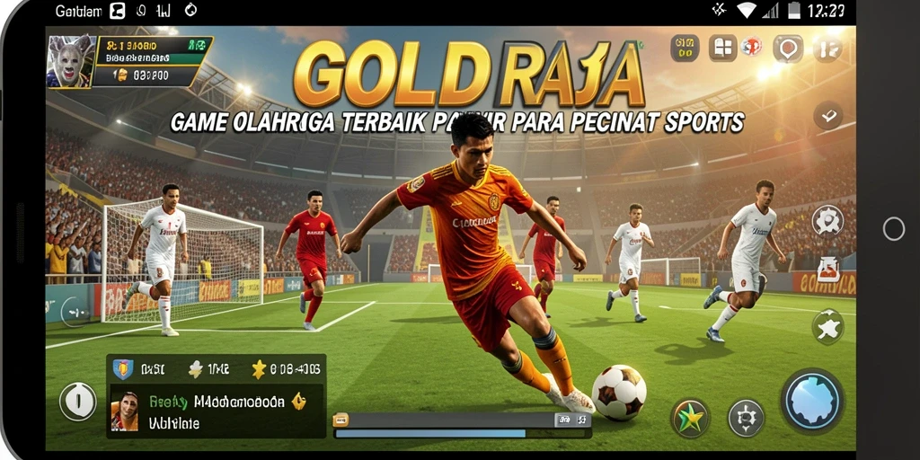 Tampilan seru dari gameplay olahraga di GOLDRAJA.