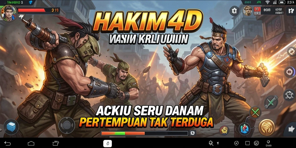Tampilan gameplay HAKIM4D yang mendebarkan dan penuh aksi.