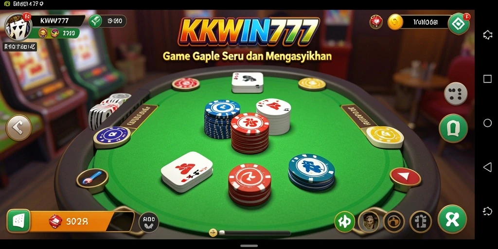 Screenshot gameplay KKWIN777 menunjukkan keseruan bermain Gaple.