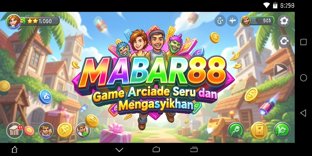 Tampilan gameplay utama MABAR88 yang penuh aksi seru dan tantangan.