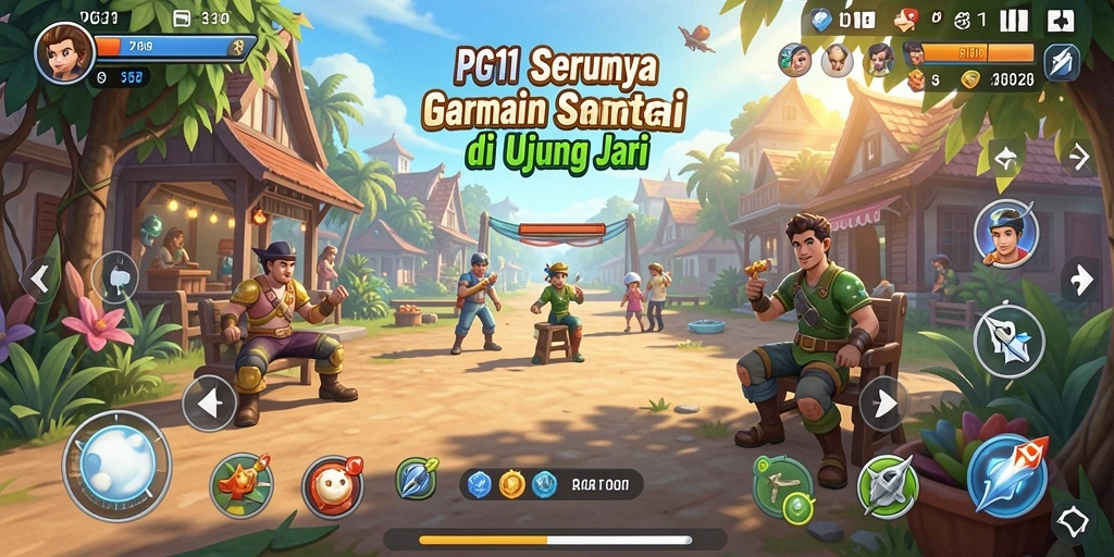Tampilan gameplay PG11 yang menampilkan momen seru dalam permainan santai.